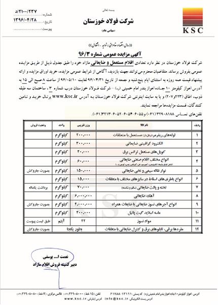 مزایده شماره 3-96