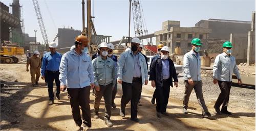 بازدید مدیر عامل شرکت فولاد خوزستان از روند پیشرفت پروژه‌های شرکت فولاد خوزستان