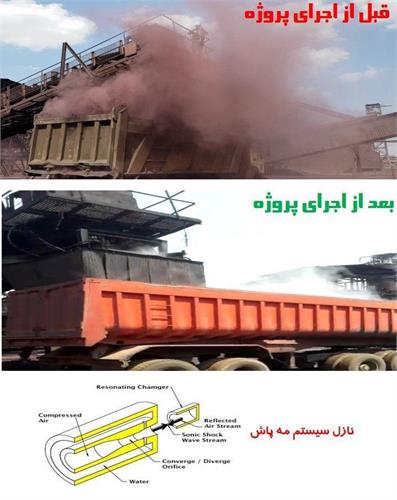 برای اولین بار در ایران پروژه کنترل غبار به روش مه خشک در شرکت فولاد خوزستان اجرا شد